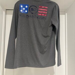 Vineyard Vines Kids Charcoal Long Sleeve Tee